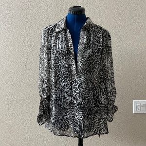Animal Print Tunic Blouse Jennifer Lopez